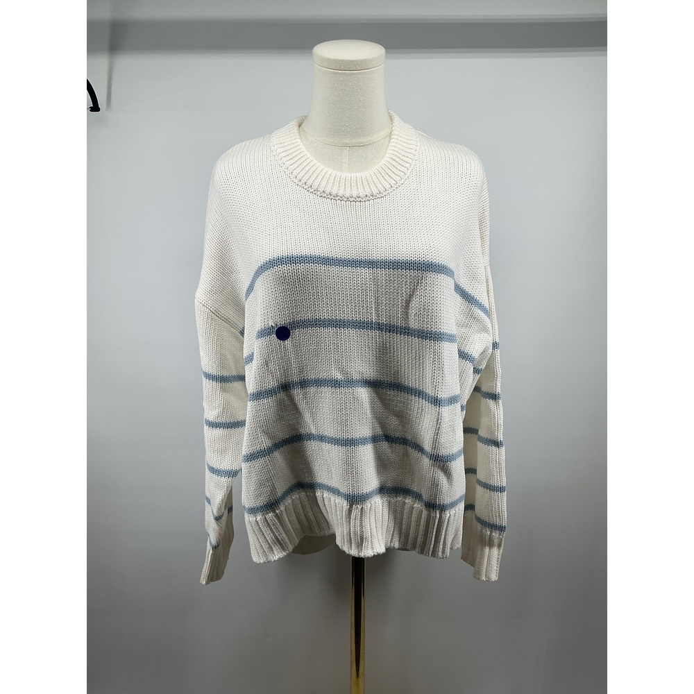 100% Organic Cotton Striped Crew Sweater